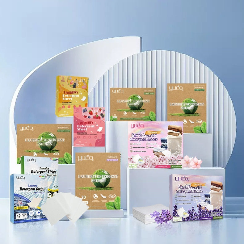 Dotted Line Laundry Bubble Warp Clean Water Decontamination Leave Jasmine Scented Green Tea